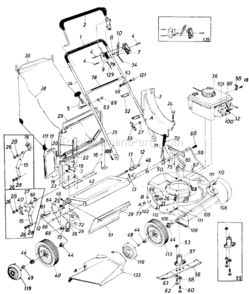 Page A Diagram and Parts List for 117-112-000 1987 MTD Lawn Mower