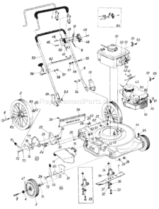 Page A Diagram and Parts List for 117-502-000 1987 MTD Lawn Mower
