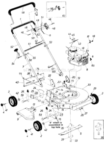 Page A Diagram and Parts List for 11702-8 1988 MTD Lawn Mower