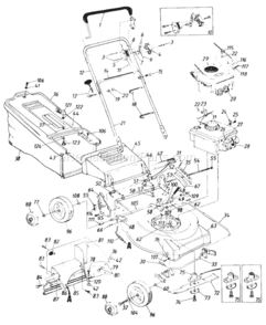 Page A Diagram and Parts List for 119-439R000 1989 MTD Lawn Mower