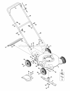 General_Assembly Diagram and Parts List for 11A-02BT706  MTD Lawn Mower