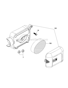 1P65Nu_Air_Cleaner Diagram and Parts List for 11A-02JX700  MTD Lawn Mower