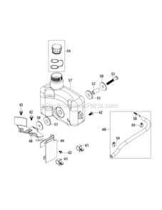 Part Location Diagram of 951-12738 MTD Fuel Cap Assembly