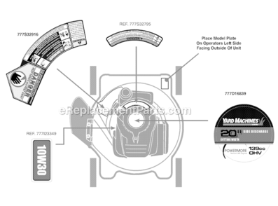 Part Location Diagram of 777D16839 MTD Lblmwrshrdmo139/Sd000