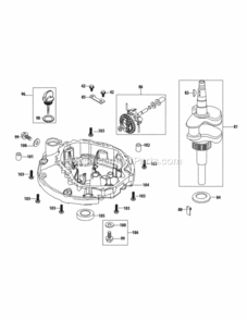 1P65Nu_Crankshaft_And_Crankcase_Cover Diagram and Parts List for 11A-02JX706 2013 MTD Lawn Mower