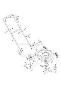 General_Assembly Diagram and Parts List for 11A-02JX706 2013 MTD Lawn Mower