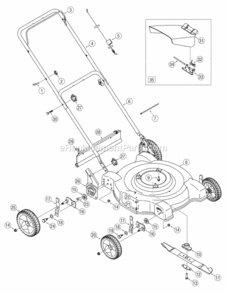 General_Assembly Diagram and Parts List for 11A-038A729 2006 MTD Lawn Mower