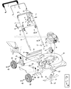 Page A Diagram and Parts List for 11A-086F206 1998 MTD Lawn Mower
