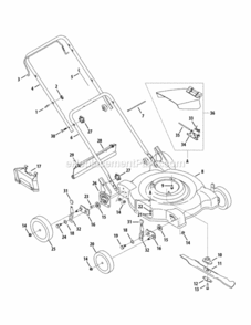Part Location Diagram of 731-06952 MTD Lawn Mower Trail Shield