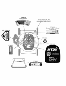 Label_Map Diagram and Parts List for 11A-08M9006 2009 MTD Lawn Mower