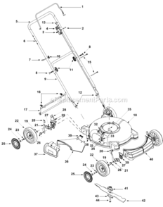 Part Location Diagram of 987-02106A Husky Height Adj. Ass'y. Comp.- R.R.