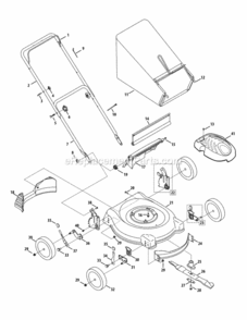 General_Assembly Diagram and Parts List for 11A-41M9006 2009 MTD Lawn Mower