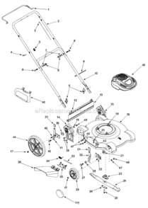 Part Location Diagram of 687-02048 MTD Deck Assembly 22