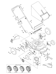 Page A Diagram and Parts List for 11A-544B004 2009 MTD Lawn Mower