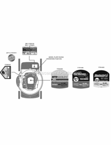Part Location Diagram of 777D14533 MTD Label-Mower Shroud Mastercut