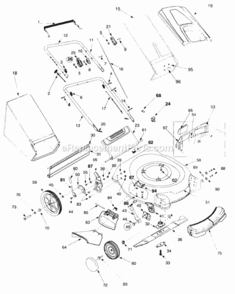 General_Assembly Diagram and Parts List for 11A-548P352 2000 MTD Lawn Mower