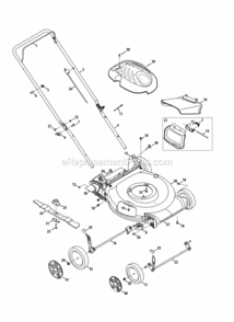 General_Assembly Diagram and Parts List for 11A-A0JT706 2013 MTD Lawn Mower