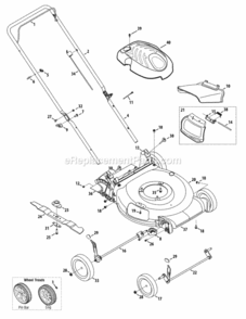 General_Assembly_11A-A0X Diagram and Parts List for 11A-A0JT827 2012 MTD Lawn Mower