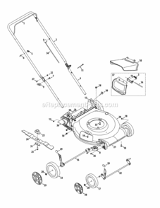 General_Assembly Diagram and Parts List for 11A-A0S5706  MTD Lawn Mower