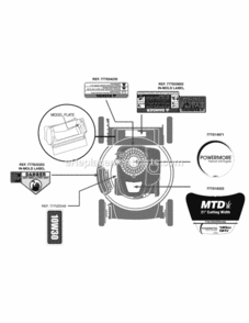 Label_Map_11A-A0S5706 Diagram and Parts List for 11A-A0S5706  MTD Lawn Mower