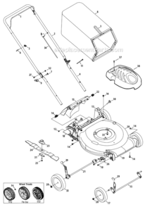 Part Location Diagram of 631-04567A MTD Door Assembly, International