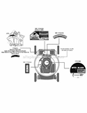 Label Map Diagram and Parts List for 11A-A1JC027 2011 MTD Lawn Mower