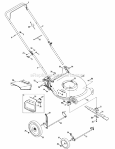 Part Location Diagram of 931-04485A MTD Baffle asm-rear 2 in