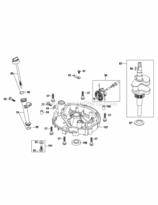 5P70Mu_Crankshaft_And_Crankcase_Cover Diagram and Parts List for 11A-B2J1704 2012 MTD Lawn Mower