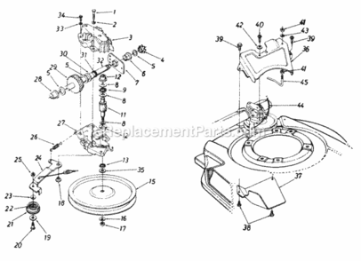 Parts Diagram and Parts List for 120-526R000 1990 MTD Lawn Mower