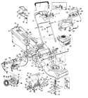 Page B Diagram and Parts List for 121-476E000 1991 MTD Lawn Mower