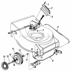 Parts Diagram and Parts List for 121-476R000 1991 MTD Lawn Mower
