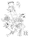 Part Location Diagram of 16136B-0637 MTD R.H. Handle Wheel Brkt. Ass'y.