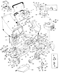 Page A Diagram and Parts List for 126-202-000 1986 MTD Lawn Mower