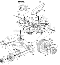 Page B Diagram and Parts List for 126-376-000 1986 MTD Lawn Mower