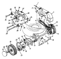 Page B Diagram and Parts List for 126-458B033 75749 -1996 MTD Lawn Mower