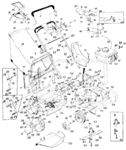 Page A Diagram and Parts List for 127-212-034 1987 MTD Lawn Mower