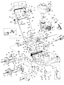 Page A Diagram and Parts List for 127-282-009 1987 MTD Lawn Mower