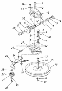 Page B Diagram and Parts List for 128-476R206 1988 MTD Lawn Mower