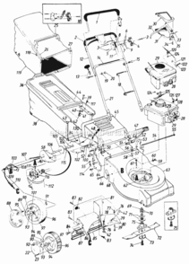 Page C Diagram and Parts List for 128-476R206 1988 MTD Lawn Mower