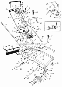 Part Location Diagram of 16739 MTD Control Handle Assembly.