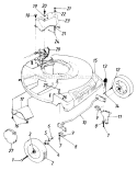 Page B Diagram and Parts List for 12872-7 1987 MTD Lawn Mower