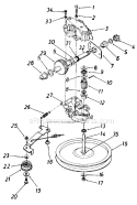 Page C Diagram and Parts List for 12872-7 1987 MTD Lawn Mower