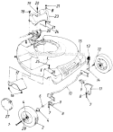 Page B Diagram and Parts List for 12879R-9 1989 MTD Lawn Mower