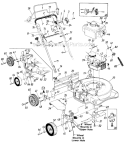 Page B Diagram and Parts List for 129-269R047 1985 MTD Lawn Mower