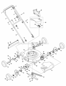 General_Assembly_12A-26Jc Diagram and Parts List for 12A-26JC006 2010 MTD Lawn Mower