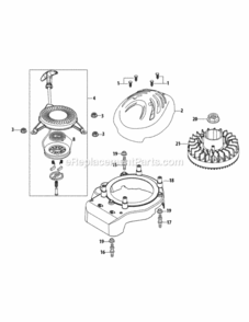 Part Location Diagram of 951-12846 MTD Inner Shroud Incl.19