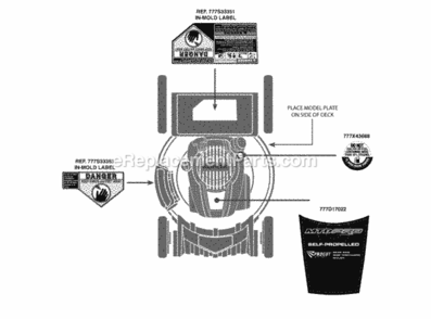 Label_Map_12Akd37K095 Diagram and Parts List for 12AKD37K095 2012 MTD Lawn Mower