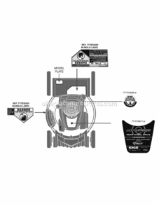 Page B Diagram and Parts List for 12AKD3KB095 2014 MTD Lawn Mower