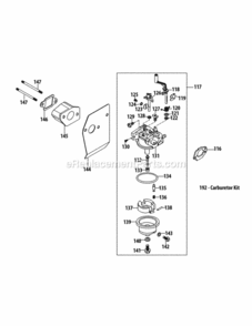 Part Location Diagram of 736-04556 Husky Choke Shaft Washer