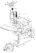 Page F Diagram and Parts List for 130-312D726 1990 MTD Lawn Tractor
